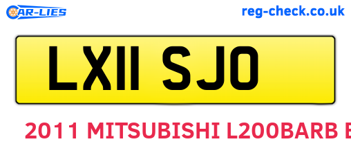 LX11SJO are the vehicle registration plates.