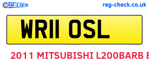 WR11OSL are the vehicle registration plates.