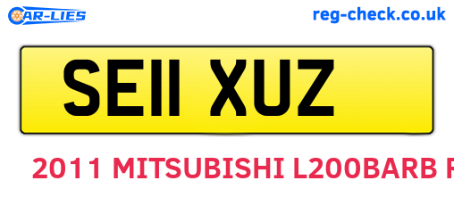 SE11XUZ are the vehicle registration plates.