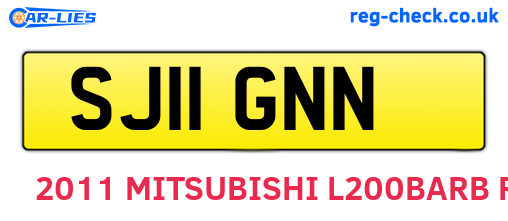 SJ11GNN are the vehicle registration plates.