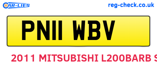 PN11WBV are the vehicle registration plates.