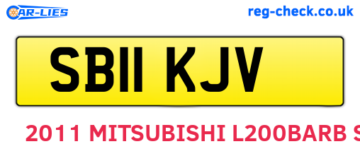 SB11KJV are the vehicle registration plates.
