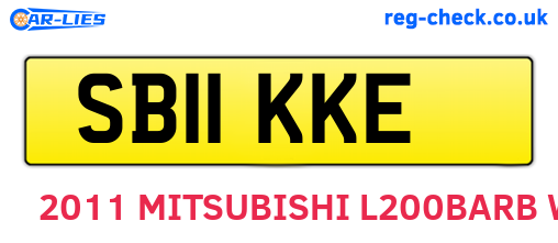 SB11KKE are the vehicle registration plates.
