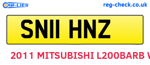 SN11HNZ are the vehicle registration plates.