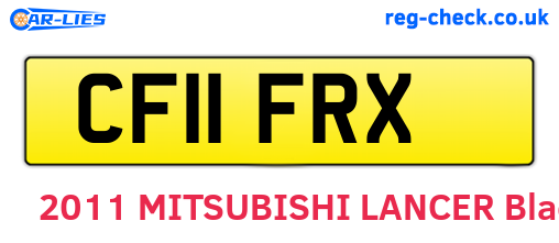 CF11FRX are the vehicle registration plates.