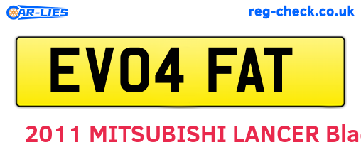 EV04FAT are the vehicle registration plates.