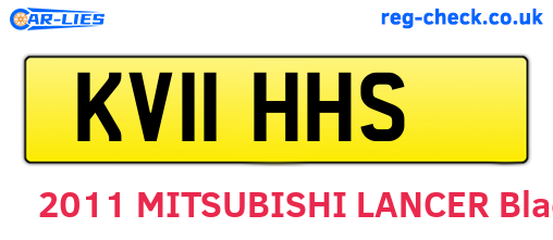 KV11HHS are the vehicle registration plates.