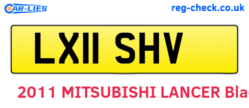 LX11SHV are the vehicle registration plates.