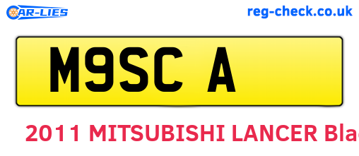M9SCA are the vehicle registration plates.
