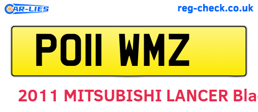 PO11WMZ are the vehicle registration plates.