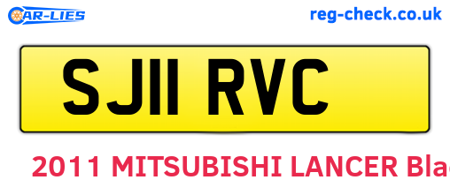 SJ11RVC are the vehicle registration plates.
