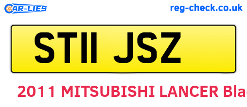 ST11JSZ are the vehicle registration plates.