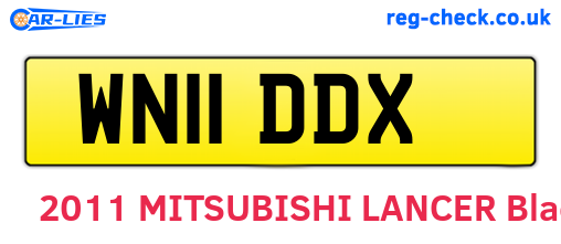 WN11DDX are the vehicle registration plates.