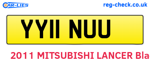 YY11NUU are the vehicle registration plates.
