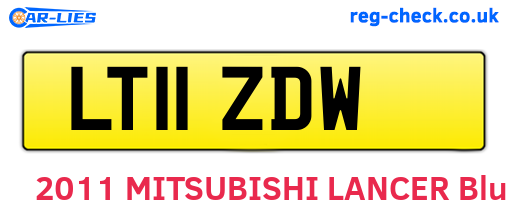 LT11ZDW are the vehicle registration plates.
