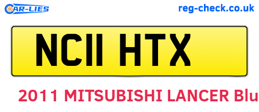 NC11HTX are the vehicle registration plates.