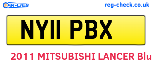 NY11PBX are the vehicle registration plates.