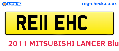 RE11EHC are the vehicle registration plates.