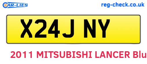 X24JNY are the vehicle registration plates.