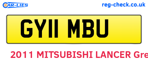 GY11MBU are the vehicle registration plates.