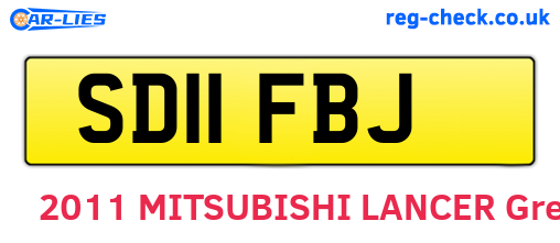 SD11FBJ are the vehicle registration plates.