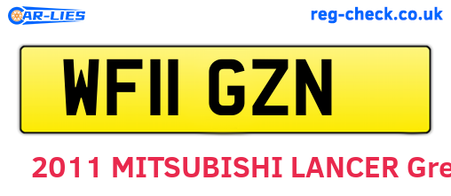 WF11GZN are the vehicle registration plates.