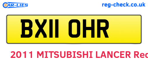BX11OHR are the vehicle registration plates.