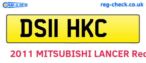 DS11HKC are the vehicle registration plates.