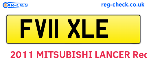 FV11XLE are the vehicle registration plates.