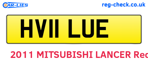 HV11LUE are the vehicle registration plates.