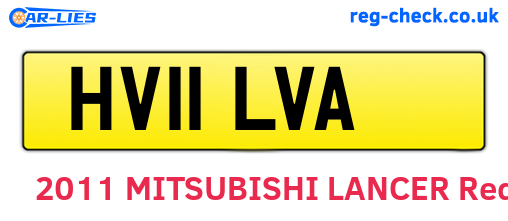 HV11LVA are the vehicle registration plates.