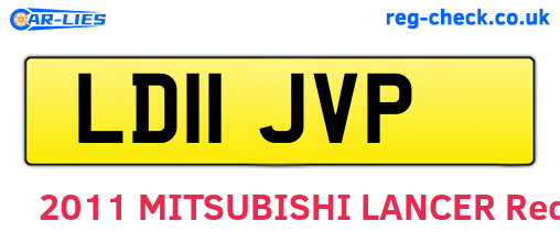 LD11JVP are the vehicle registration plates.
