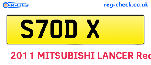 S7ODX are the vehicle registration plates.