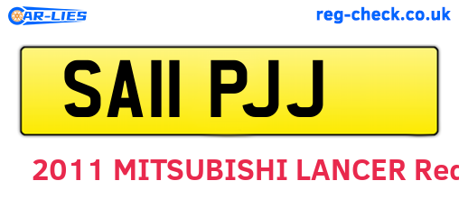 SA11PJJ are the vehicle registration plates.