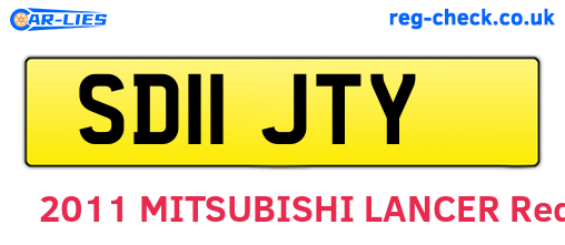 SD11JTY are the vehicle registration plates.