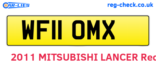 WF11OMX are the vehicle registration plates.
