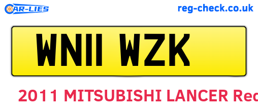 WN11WZK are the vehicle registration plates.