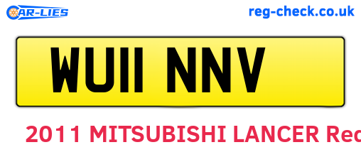 WU11NNV are the vehicle registration plates.