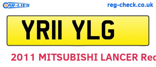 YR11YLG are the vehicle registration plates.