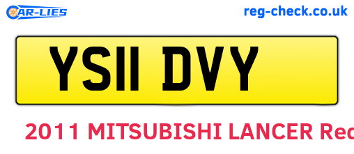 YS11DVY are the vehicle registration plates.