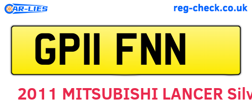 GP11FNN are the vehicle registration plates.