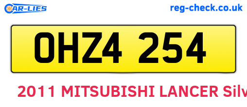 OHZ4254 are the vehicle registration plates.