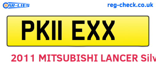 PK11EXX are the vehicle registration plates.
