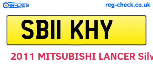 SB11KHY are the vehicle registration plates.