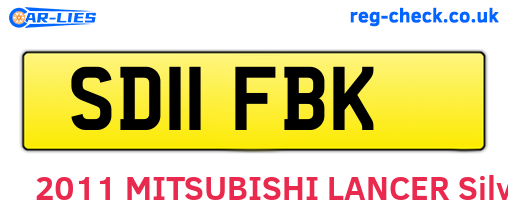 SD11FBK are the vehicle registration plates.