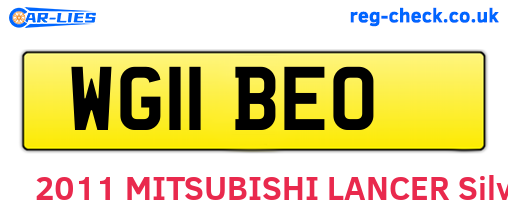 WG11BEO are the vehicle registration plates.