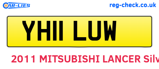 YH11LUW are the vehicle registration plates.