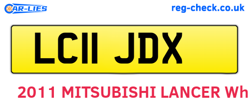 LC11JDX are the vehicle registration plates.