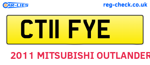 CT11FYE are the vehicle registration plates.