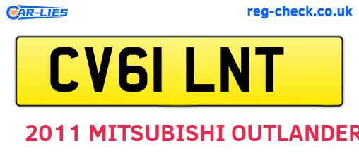 CV61LNT are the vehicle registration plates.